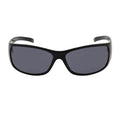 RAVEN - Modern Oval Sports Wraparound Sunglasses Gloss Black Smoke