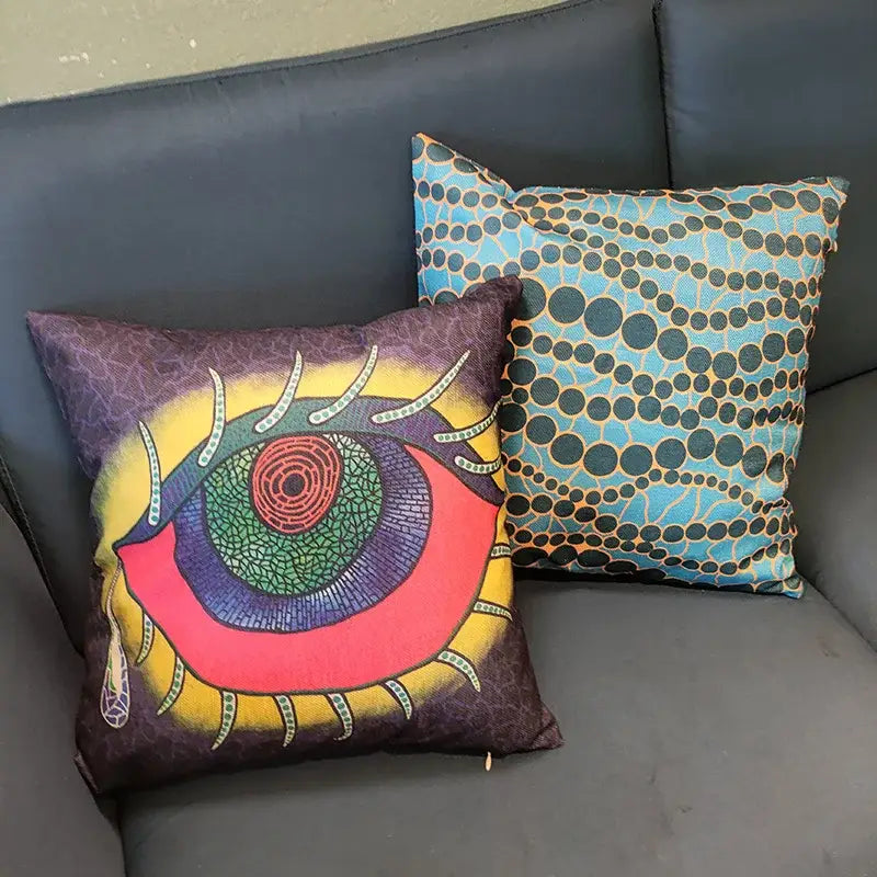 Mosaic eye cotton pumpkin pillowcase living room decor