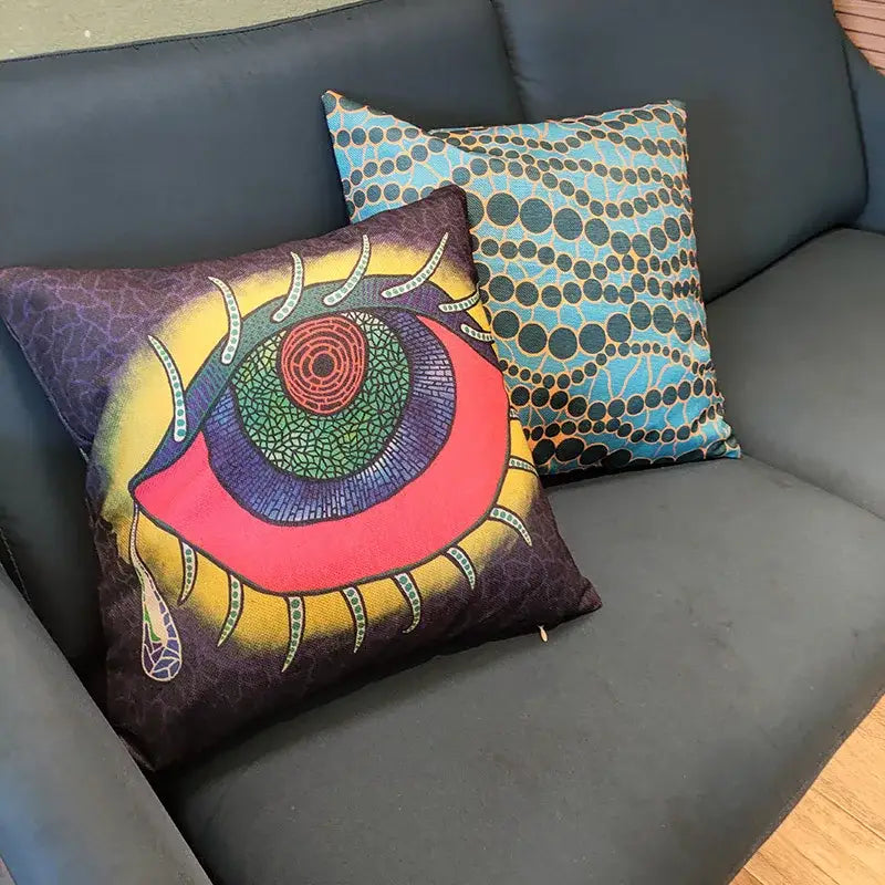 Mosaic eye cotton pumpkin pillowcase living room decor