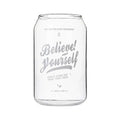 Motivational engraved can shape beer glass cup dining room drinkware