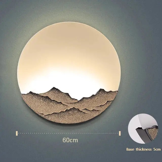 Mountain landscape led wall light for bedroom decorbites led wall