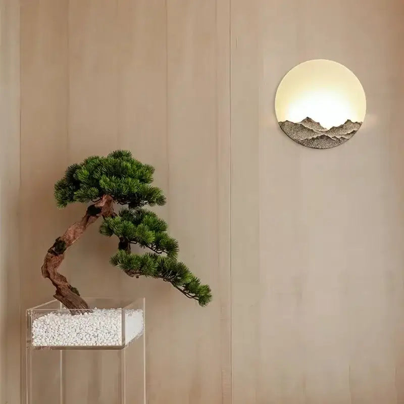 Mountain landscape led wall light for bedroom decorbites led wall