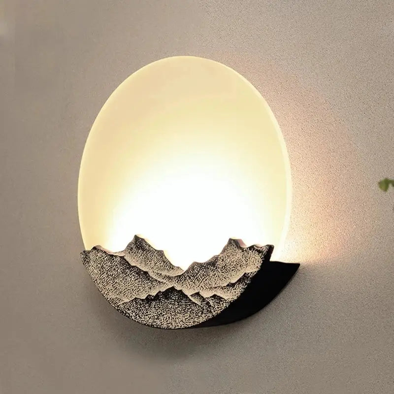 Mountain landscape led wall light for bedroom decorbites led wall