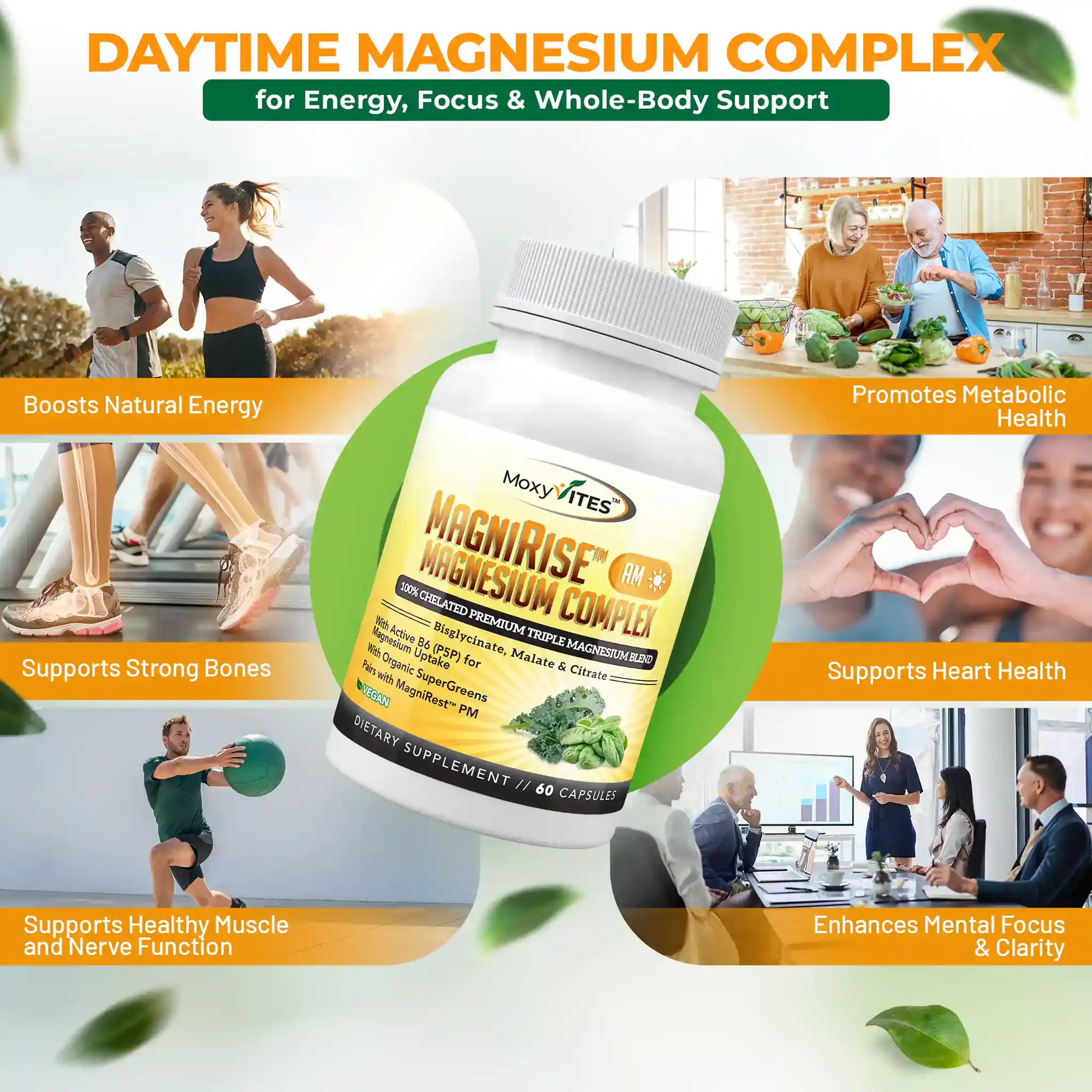 Magnesium AM: Triple Complex for Daytime Energy & Focus I MagniRise™