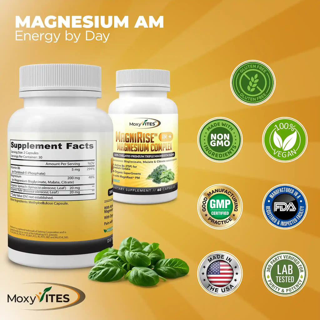 Magnesium AM: Triple Complex for Daytime Energy & Focus I MagniRise™