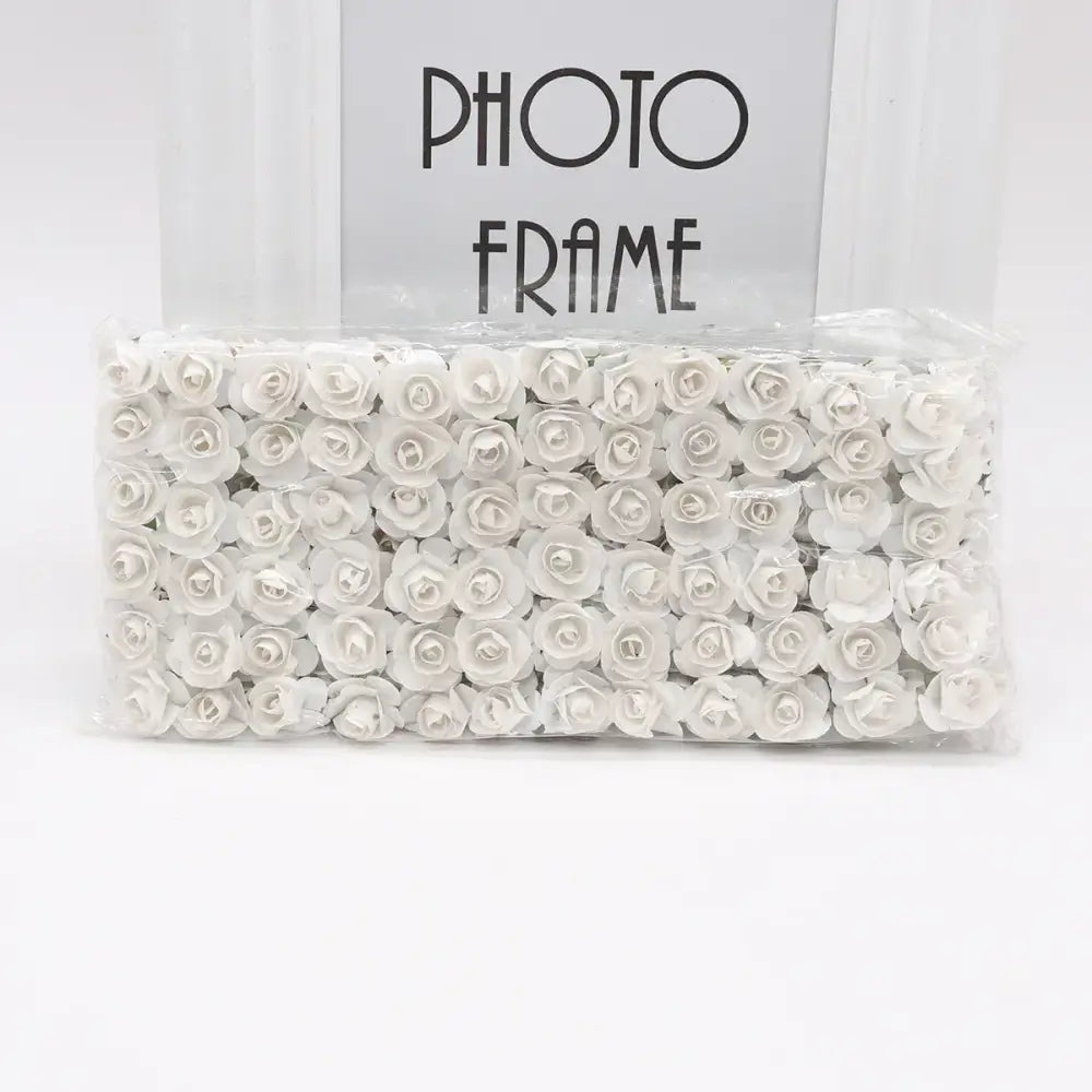 Multi color 144pcs 2cm artificial paper roses wedding decor bedroom