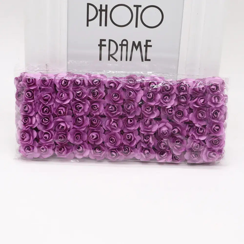 Multi color 144pcs 2cm artificial paper roses wedding decor bedroom