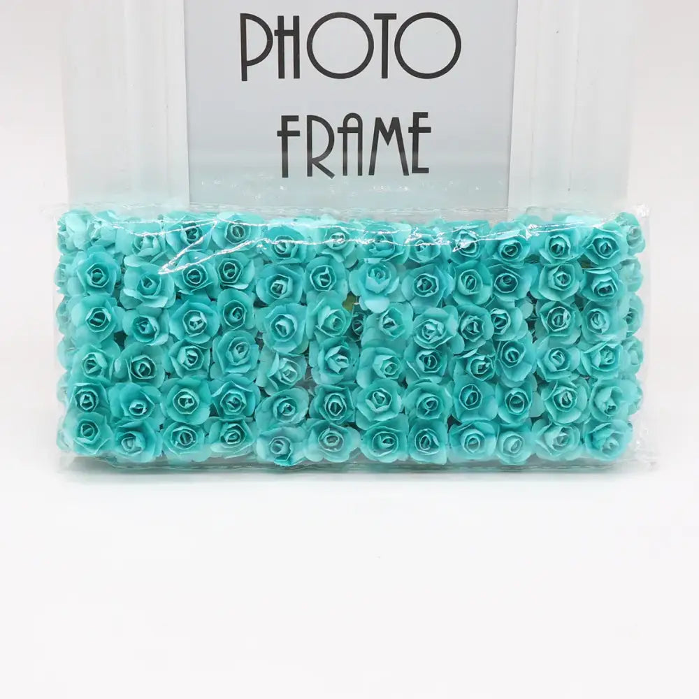 Multi color 144pcs 2cm artificial paper roses wedding decor bedroom