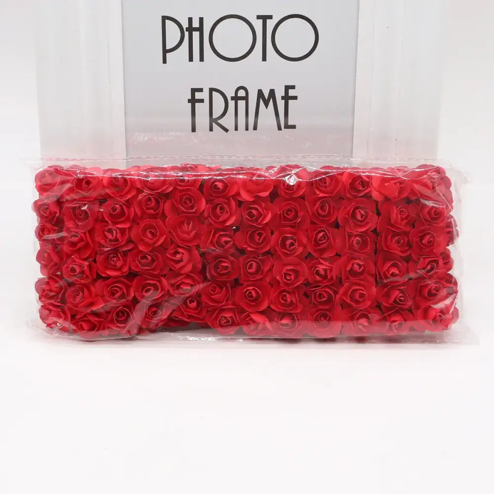 Multi color 144pcs 2cm artificial paper roses wedding decor bedroom