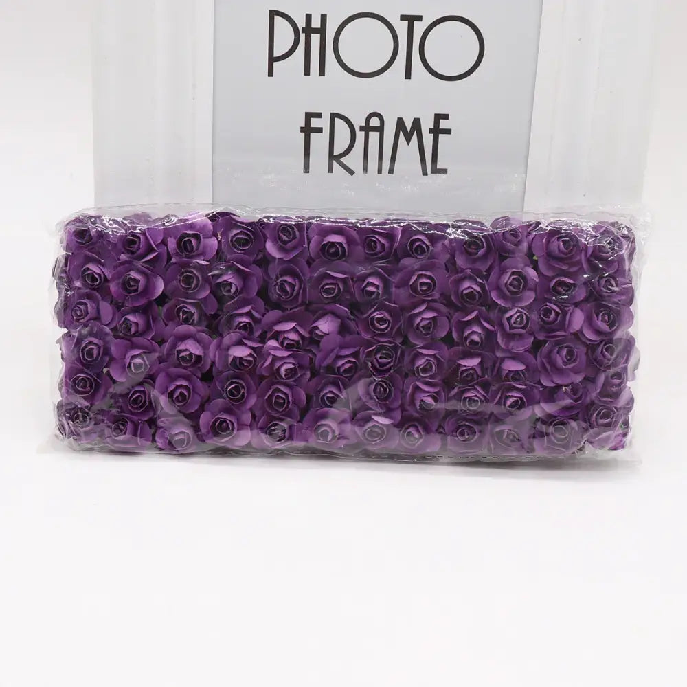 Multi color 144pcs 2cm artificial paper roses wedding decor bedroom