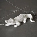 Multicolor striped crocodile wildlife sculpture living room decor
