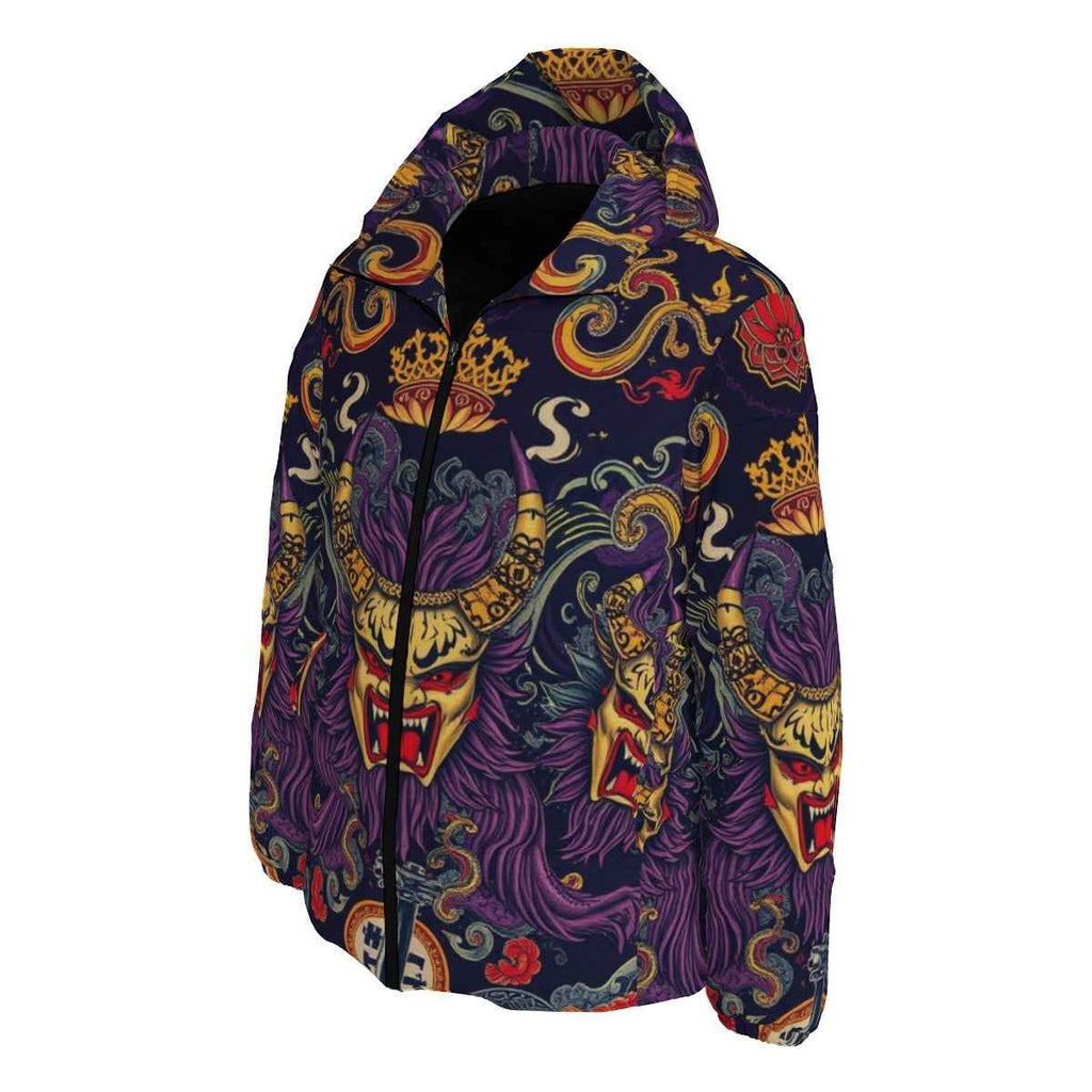 MUNSIEUR All-Over Print Down Puffer Coat for Men