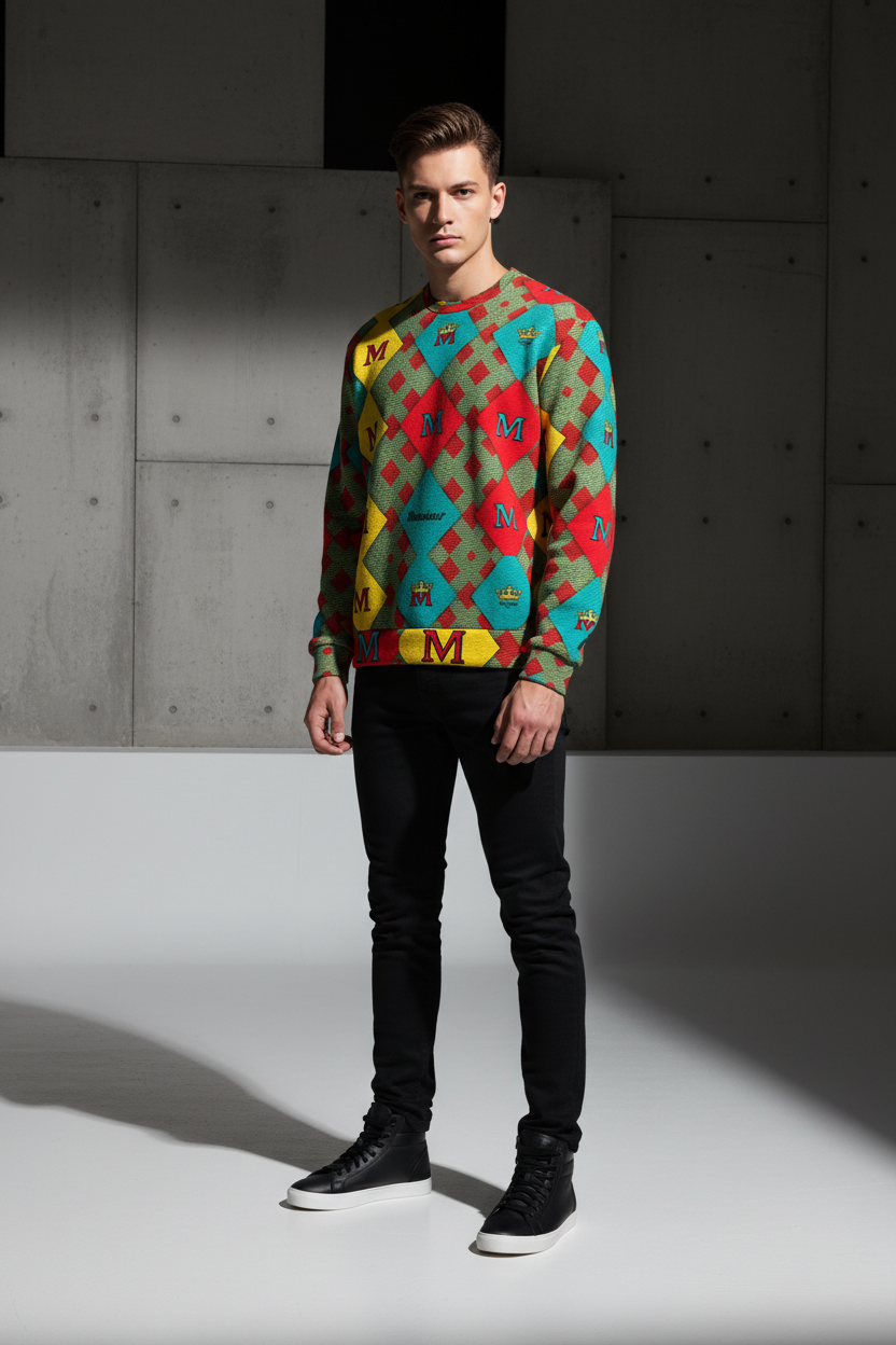 MUNSIEUR All-Over Print Hoodie for Men Cotton New Arrivals