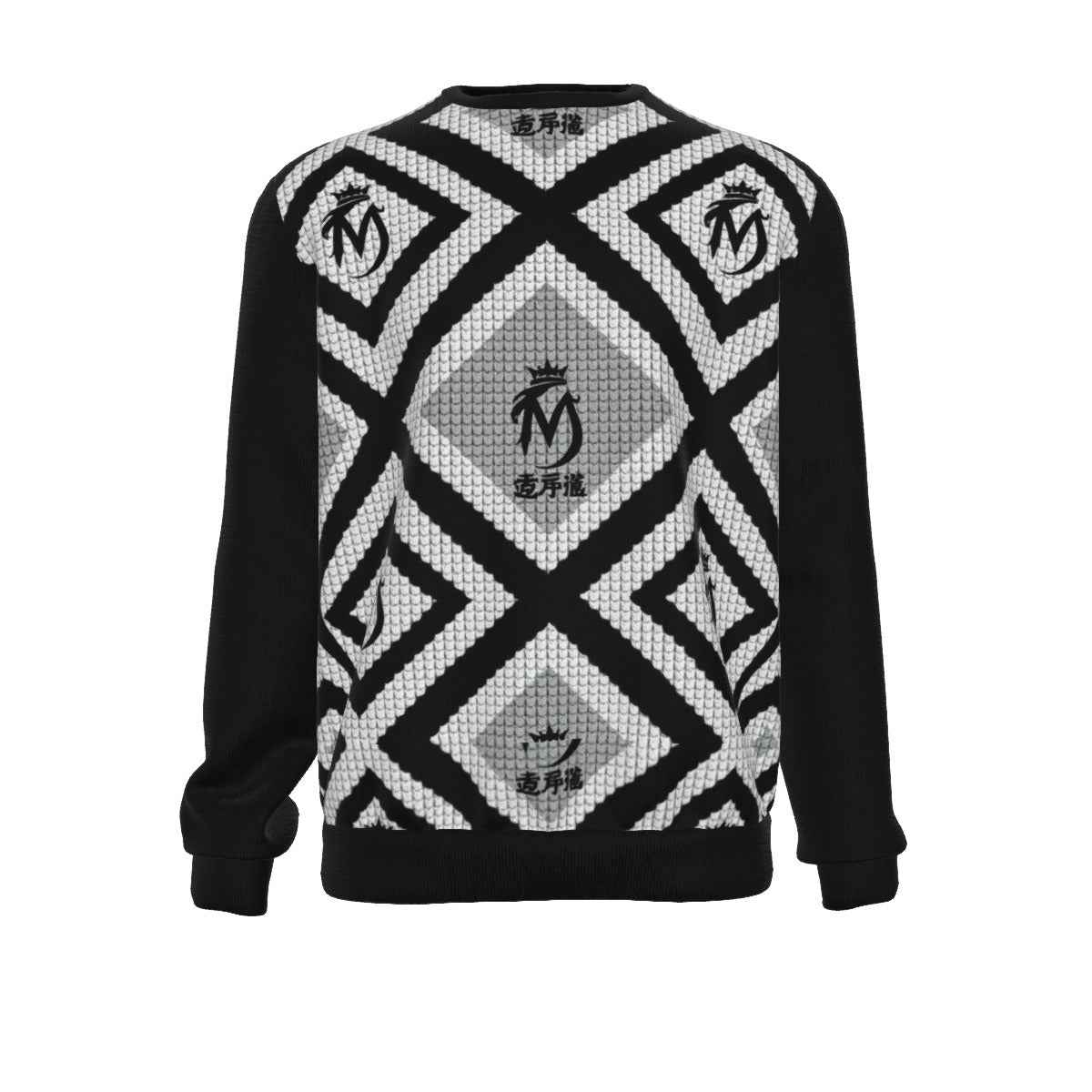 MUNSIEUR All-Over Print Hoodie for Men Heavy Cotton