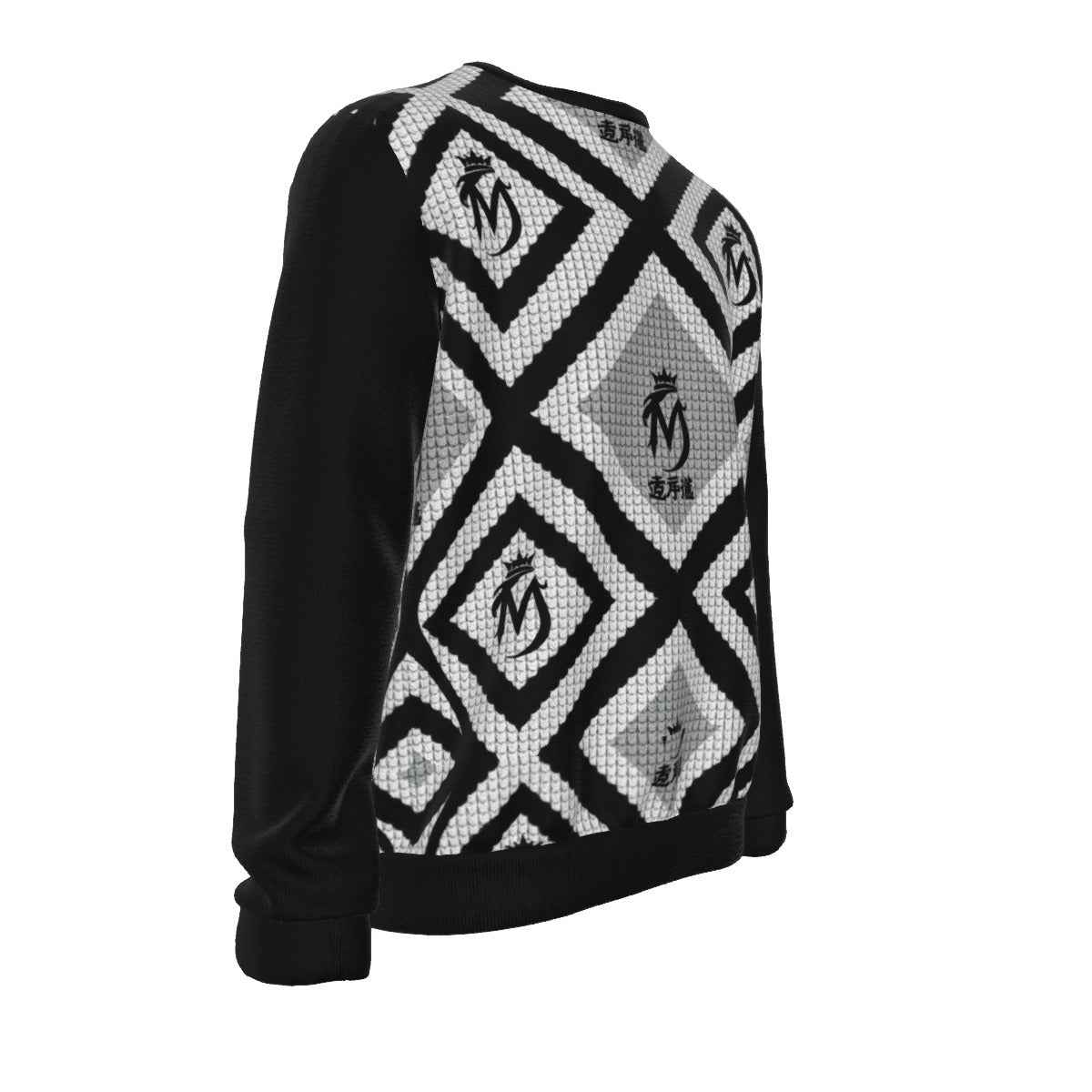 MUNSIEUR All-Over Print Hoodie for Men Heavy Cotton