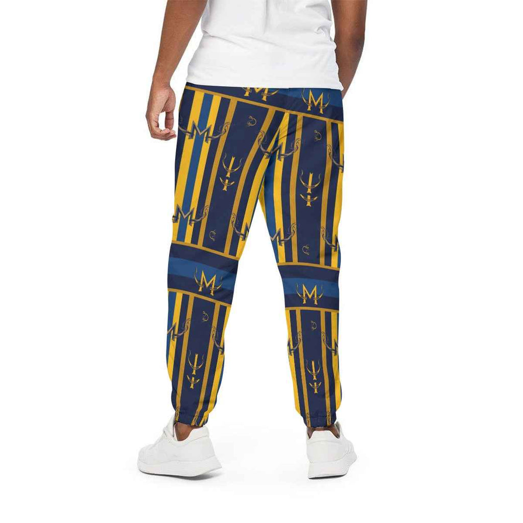 Blue 310GSM All-Over Print Joggers – Heavy Cotton | MUNSIEUR
