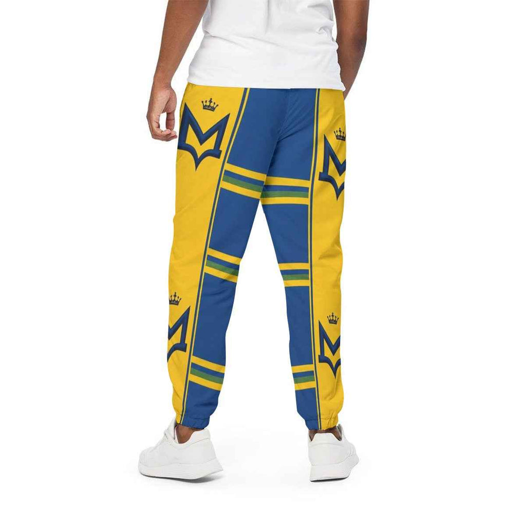 Blue 310GSM All-Over Print Joggers – Heavyweight Cotton | MUNSIEUR