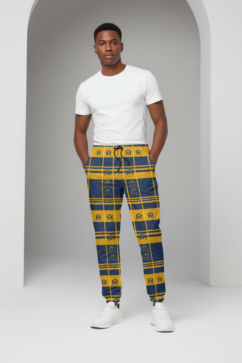 Multicolor 310GSM All-Over Print Joggers – Heavyweight Cotton | MUNSIEUR