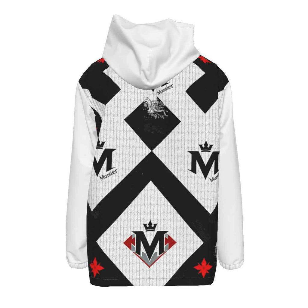 MUNSIEUR All-Over Print Men's Coat with Zipper Windbreaker
