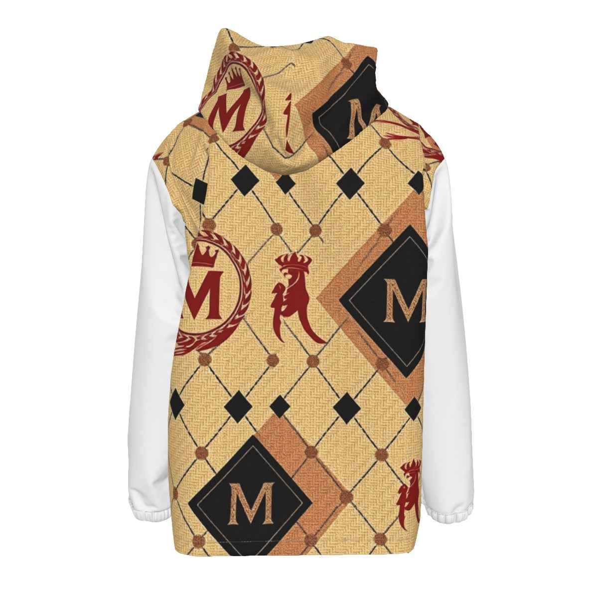 MUNSIEUR All-Over Print Men's Coat with Zipper Windbreaker
