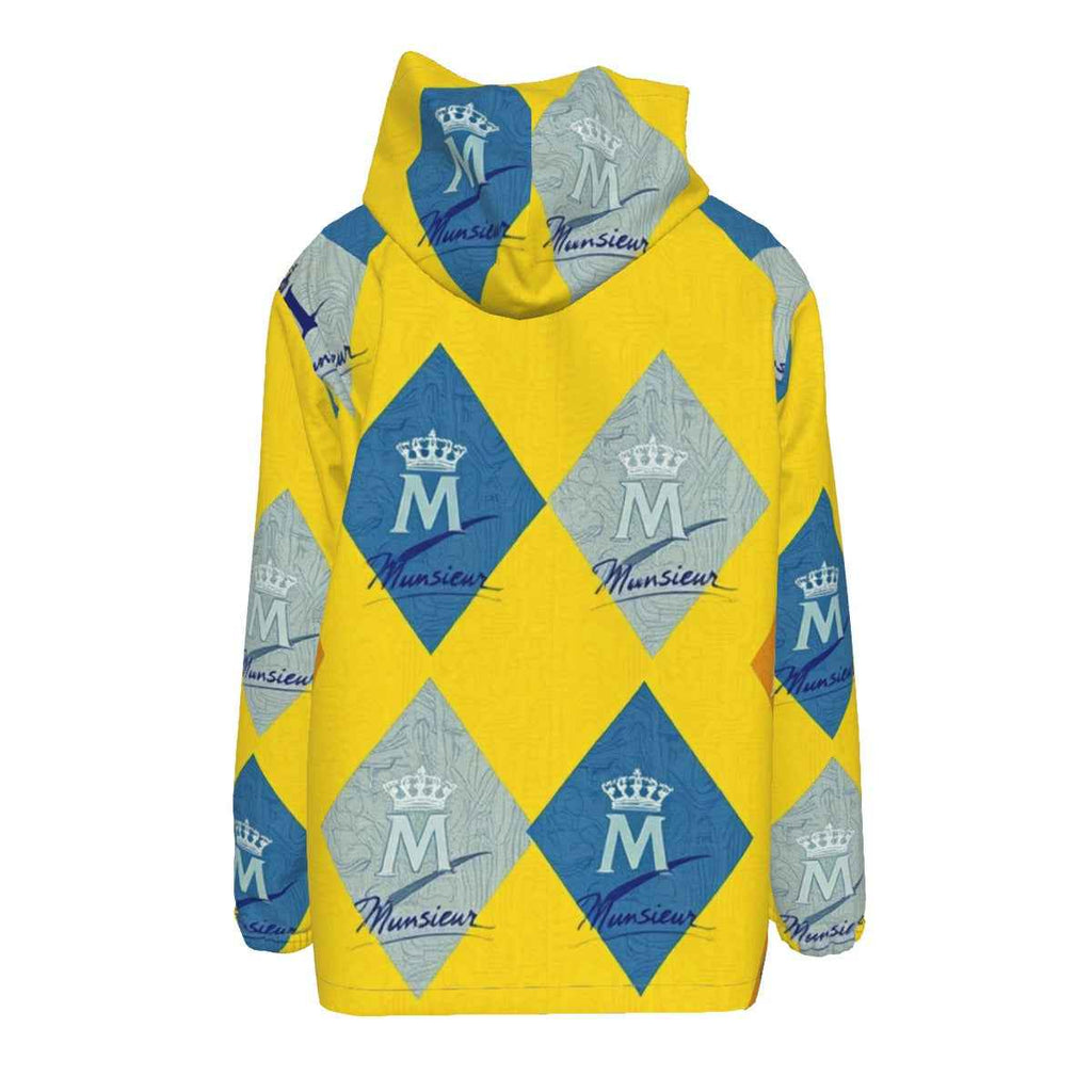 MUNSIEUR All-Over Print Men's Coat with Zipper Windbreaker