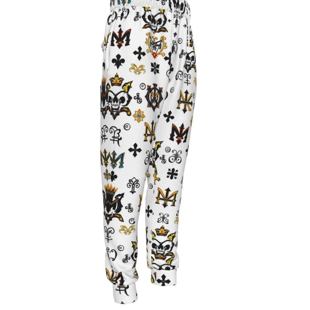 Men's Printed Joggers with Black String - Athletic
