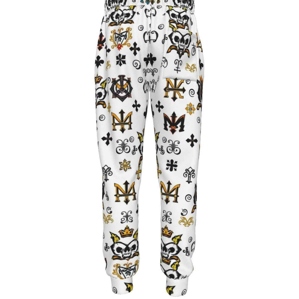 Men's Printed Joggers with Black String - Athletic