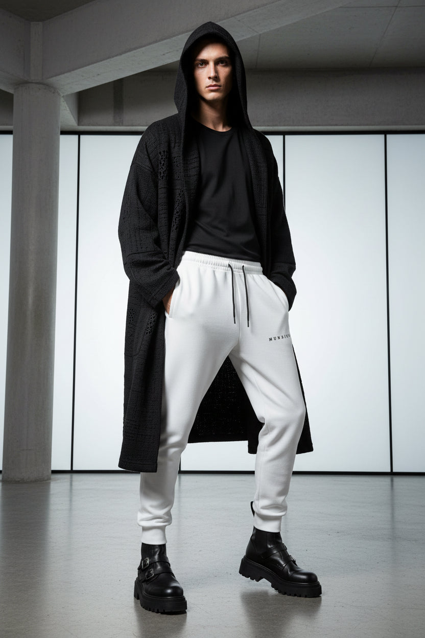 MUNSIEUR Men's Joggers with Black String -