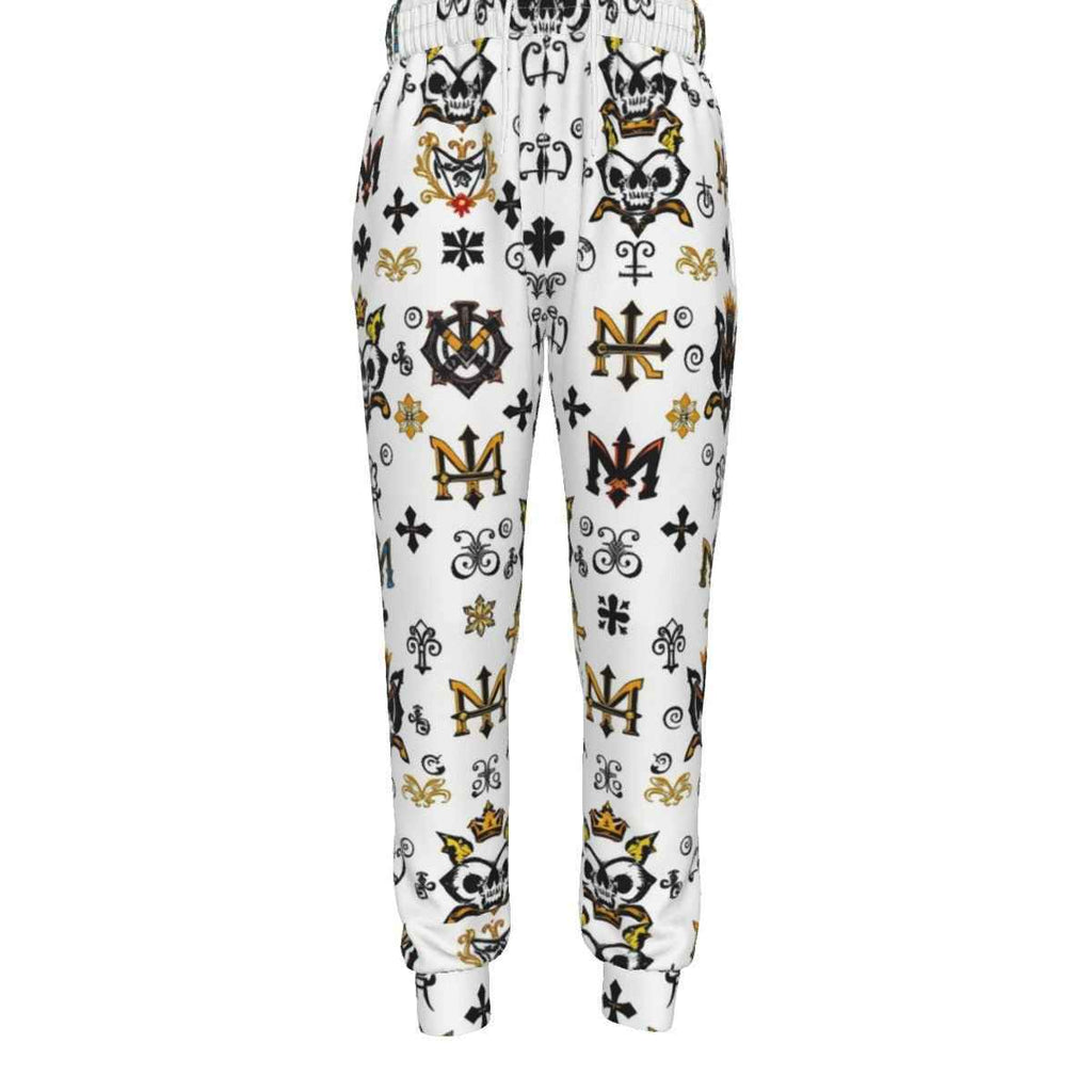 Men's Printed Joggers with Black String - Athletic