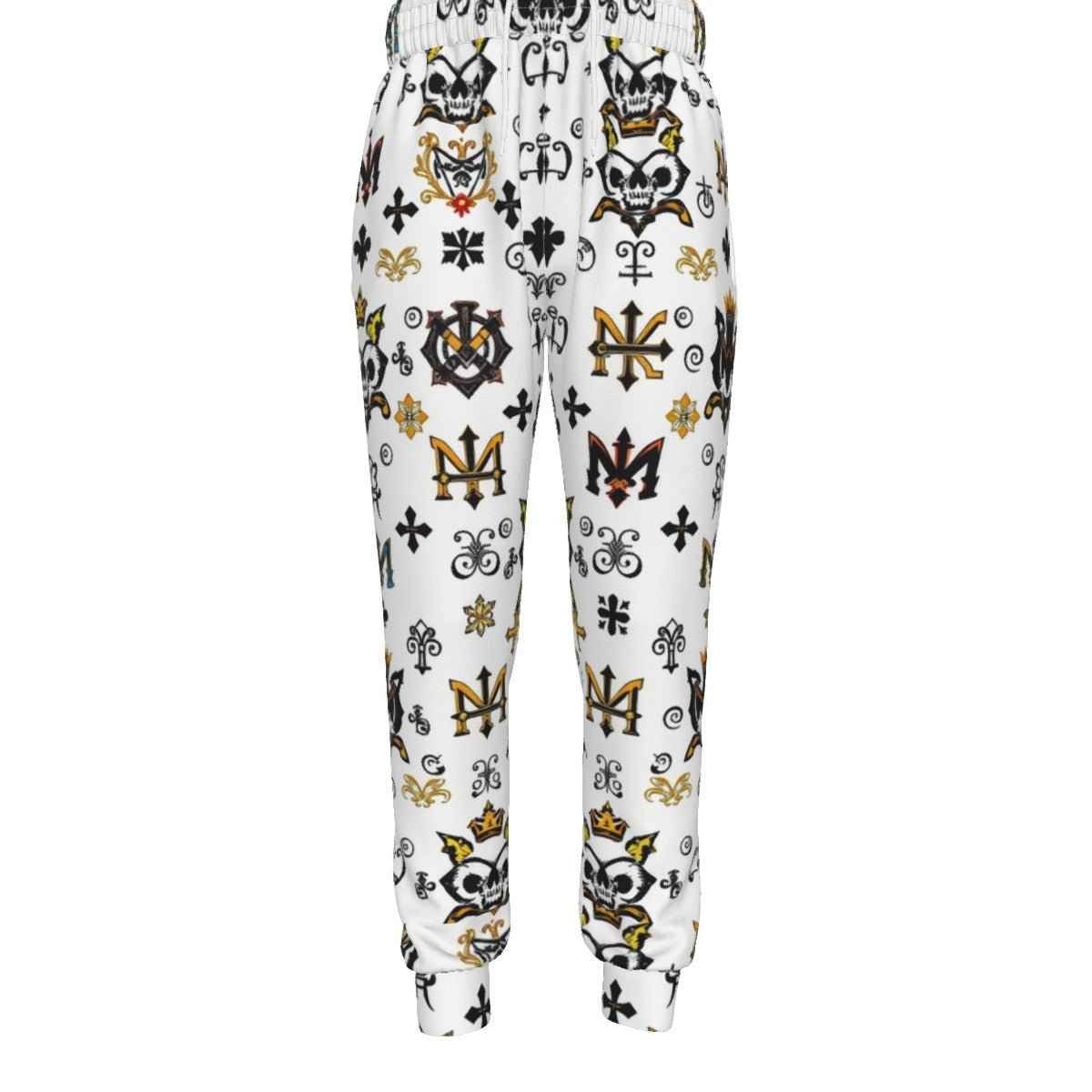 Men's Printed Joggers with Black String - Athletic