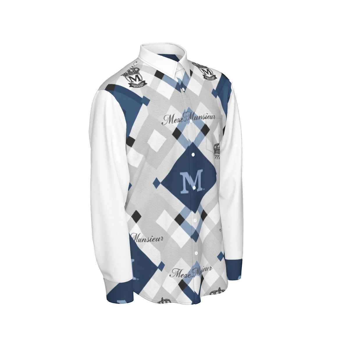 MUNSIEUR All-Over Print Men's Long Sleeve Tee