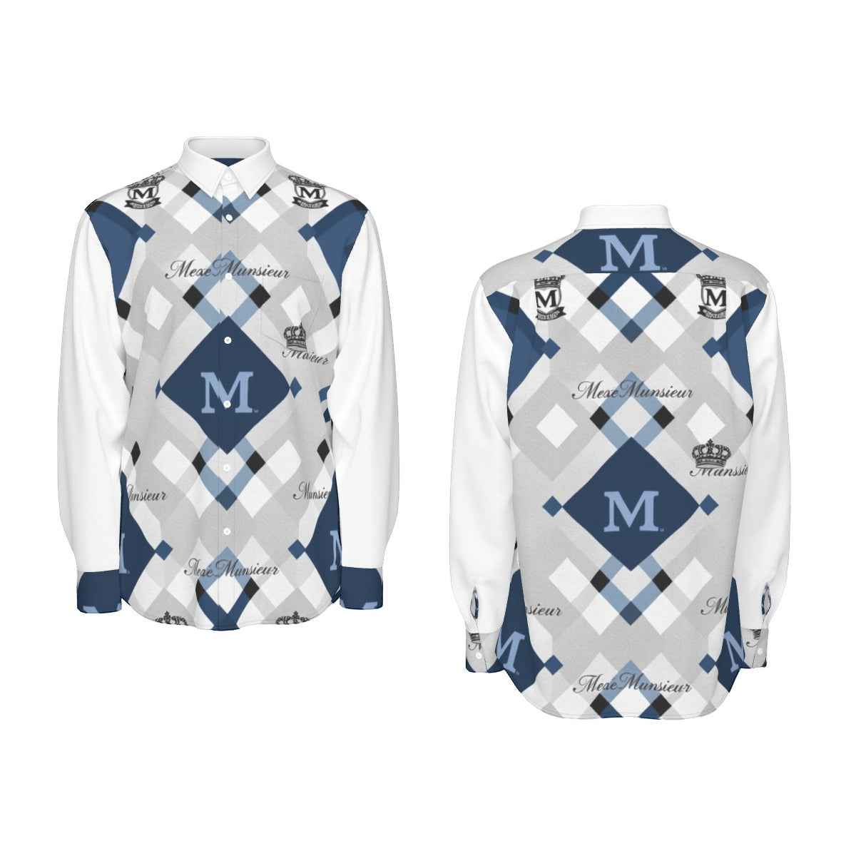 MUNSIEUR All-Over Print Men's Long Sleeve Tee