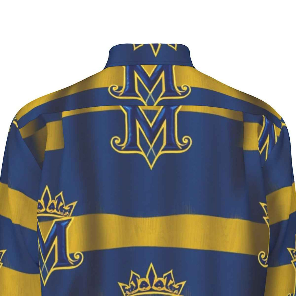 MUNSIEUR All-Over Print Men's Long Sleeve Tee Cotton