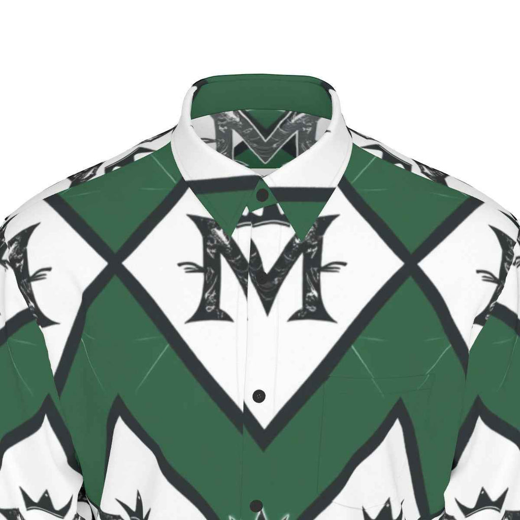 MUNSIEUR All-Over Print Men's Long Sleeve Tee Cotton