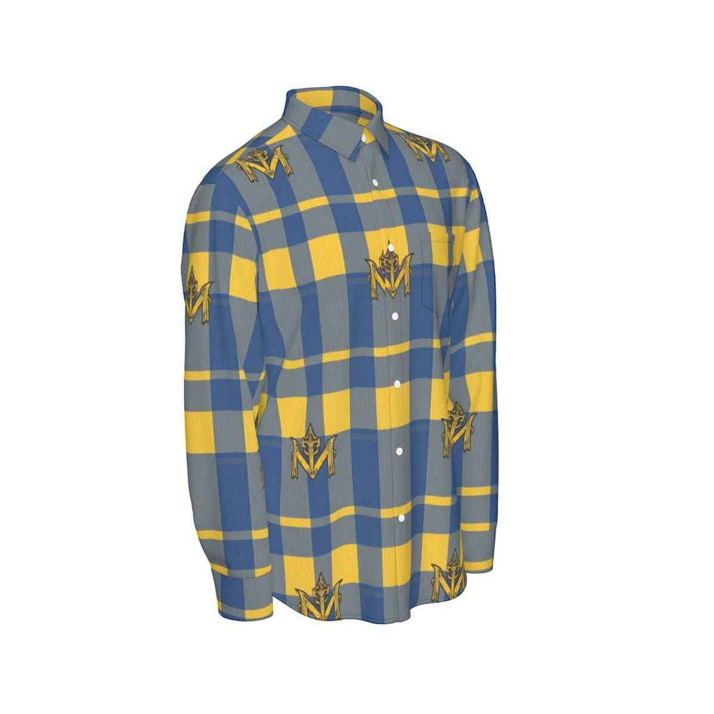 MUNSIEUR All-Over Print Men's Long Sleeve Tee Cotton
