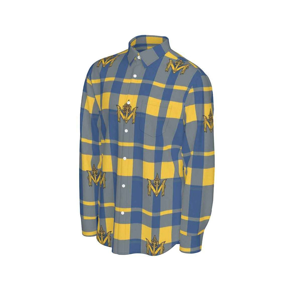 MUNSIEUR All-Over Print Men's Long Sleeve Tee Cotton