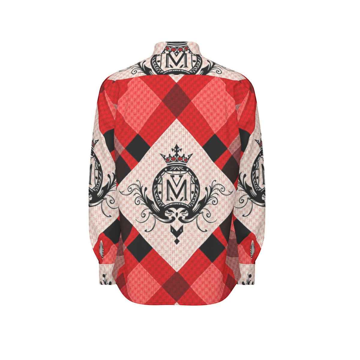 MUNSIEUR All-Over Print Men's Long Sleeve Tee Cotton