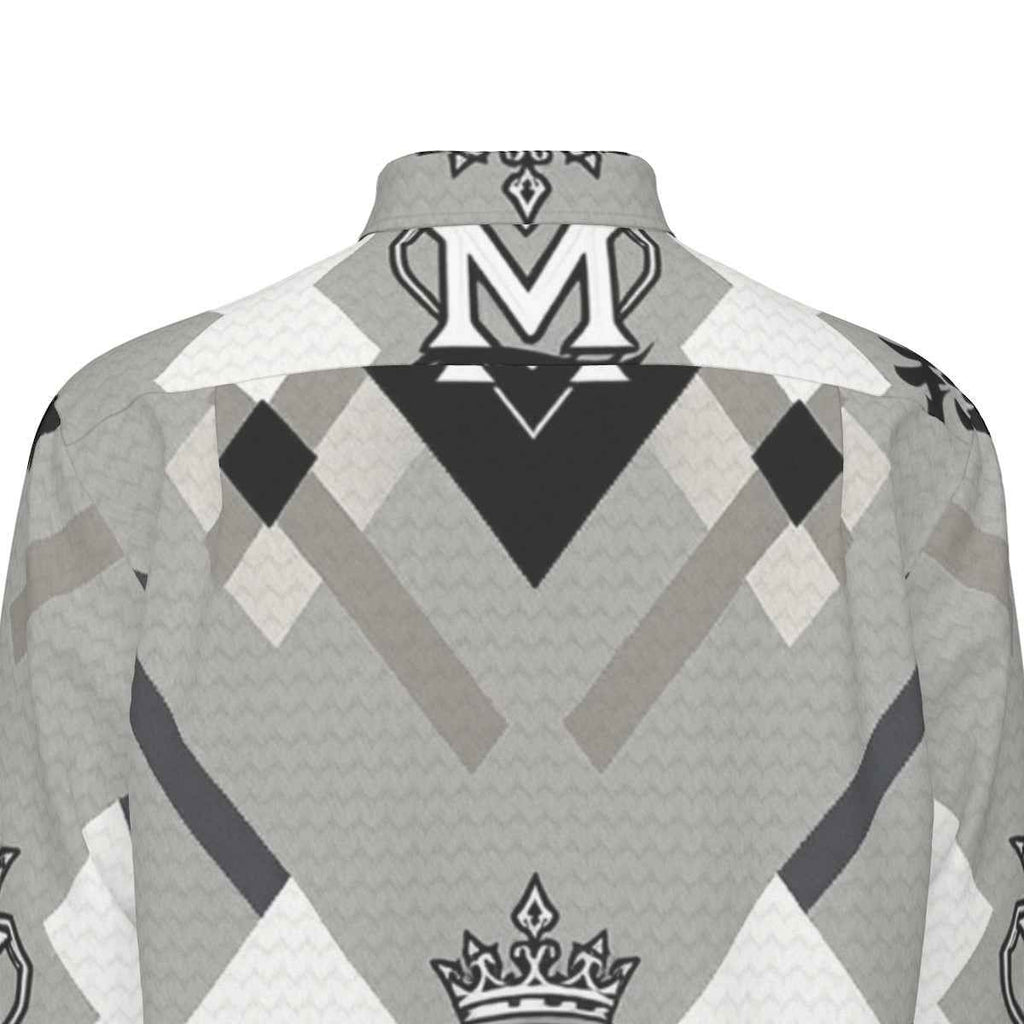 MUNSIEUR All-Over Print Men's Long Sleeve Tee Cotton