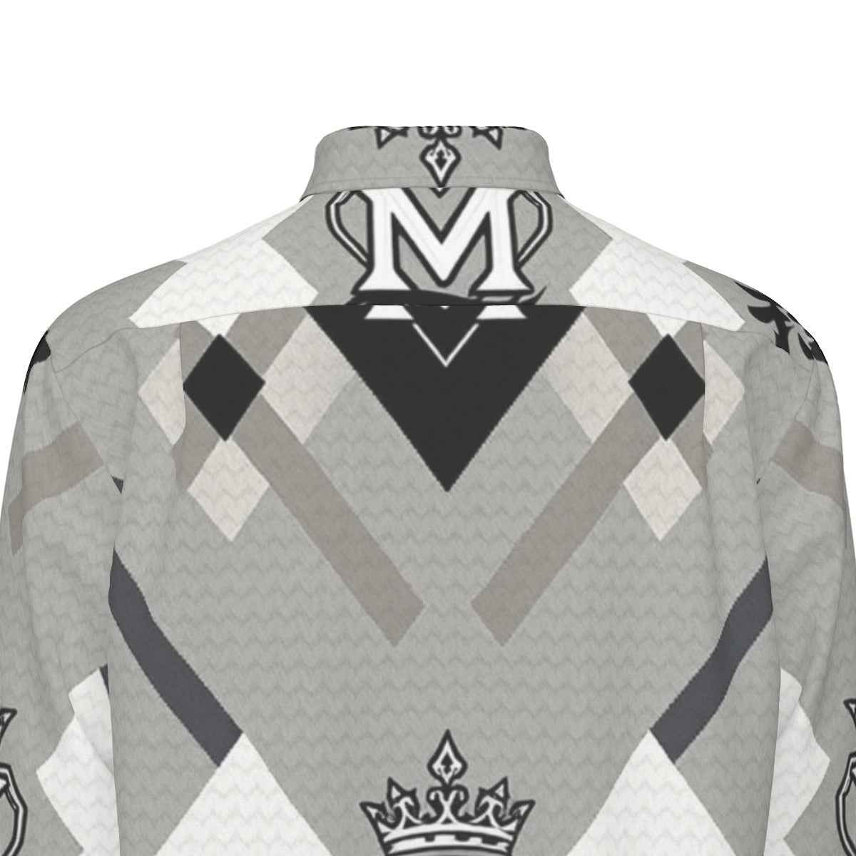 MUNSIEUR All-Over Print Men's Long Sleeve Tee Cotton