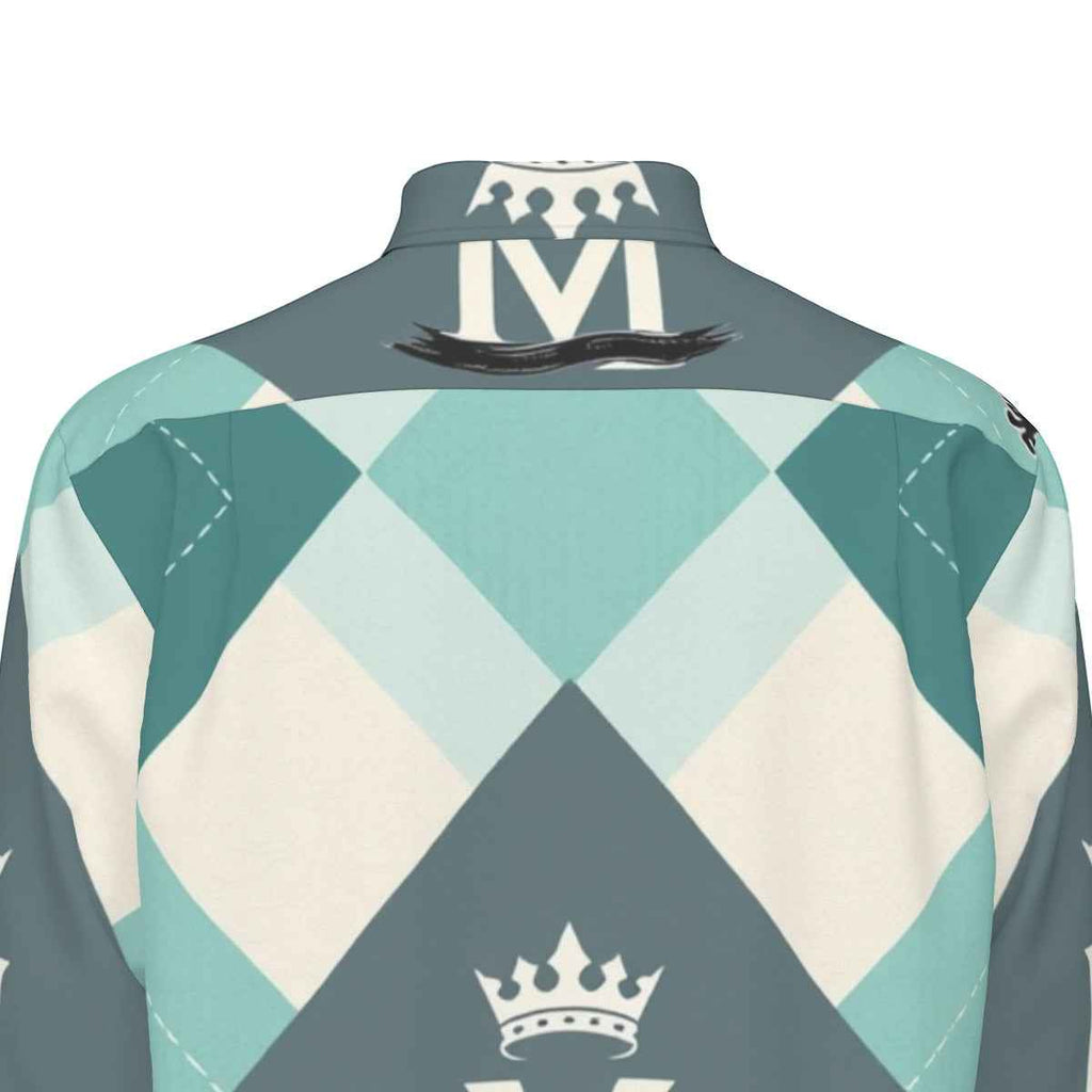 MUNSIEUR All-Over Print Men's Long Sleeve Tee Cotton