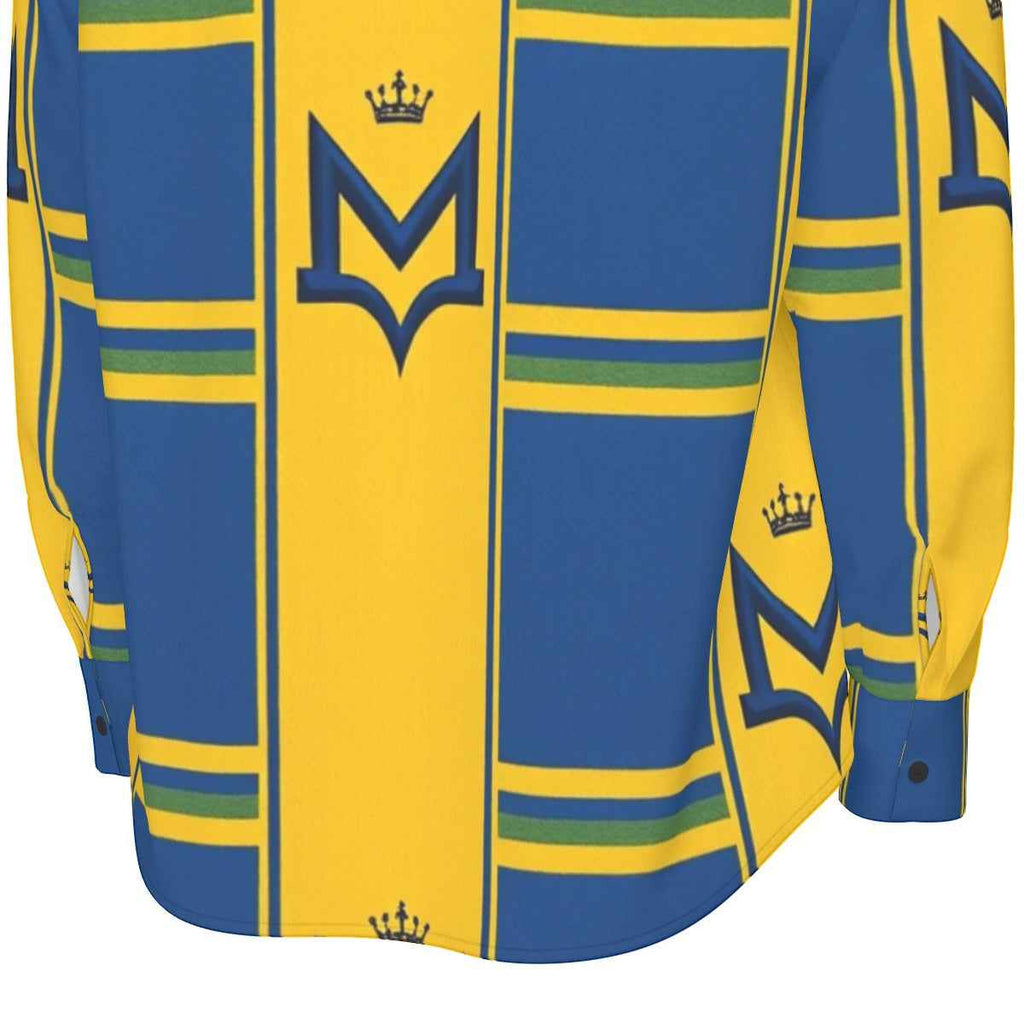 MUNSIEUR All-Over Print Men's Long Sleeve Tee Cotton