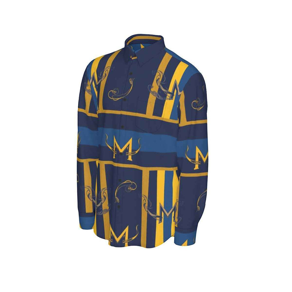 MUNSIEUR All-Over Print Men's Long Sleeve Tee Cotton