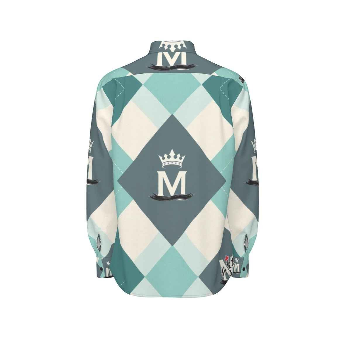 MUNSIEUR All-Over Print Men's Long Sleeve Tee Cotton