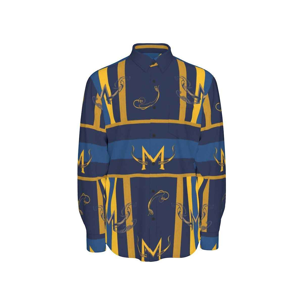 MUNSIEUR All-Over Print Men's Long Sleeve Tee Cotton