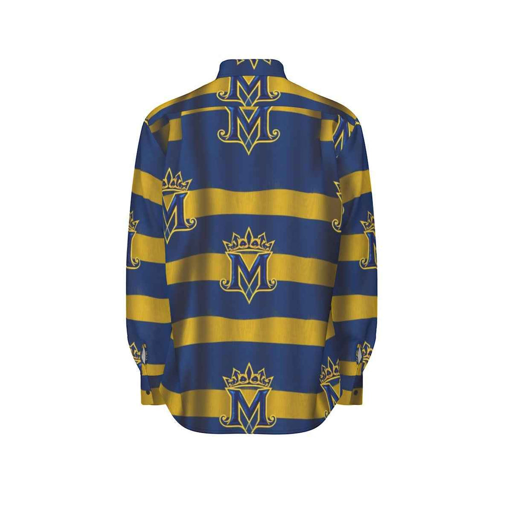 MUNSIEUR All-Over Print Men's Long Sleeve Tee Cotton