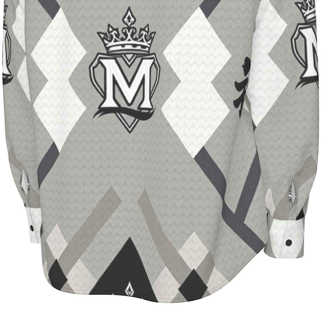 MUNSIEUR All-Over Print Men's Long Sleeve Tee Cotton