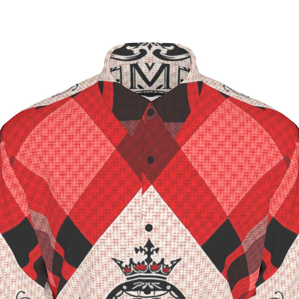 MUNSIEUR All-Over Print Men's Long Sleeve Tee Cotton