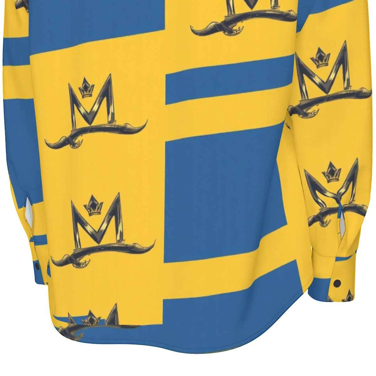 MUNSIEUR All-Over Print Men's Long Sleeve Tee Cotton