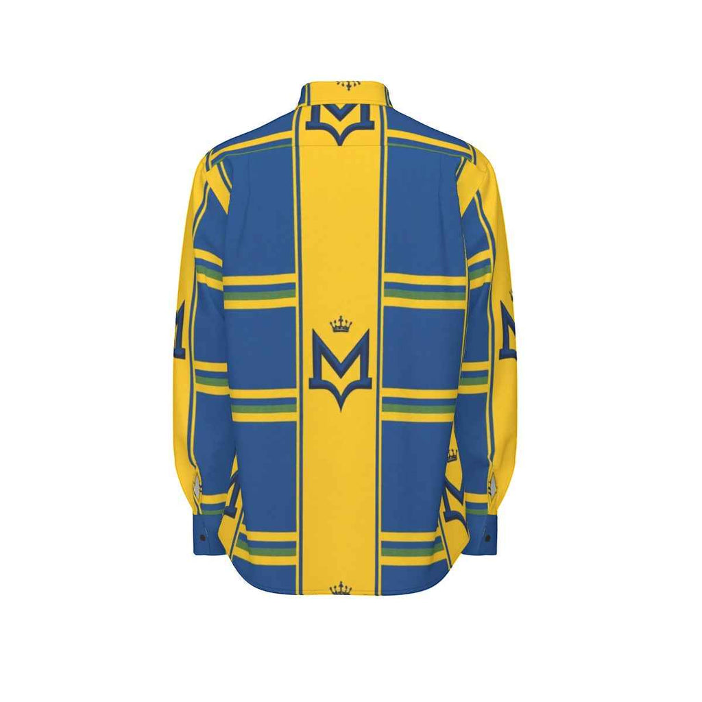 MUNSIEUR All-Over Print Men's Long Sleeve Tee Cotton