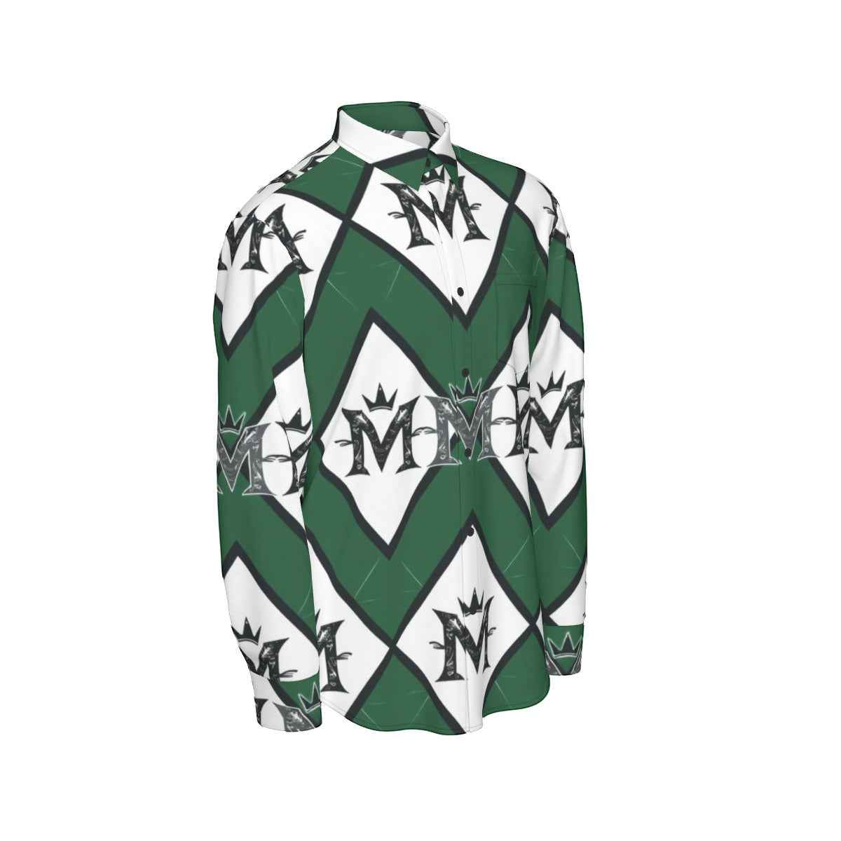 MUNSIEUR All-Over Print Men's Long Sleeve Tee Cotton